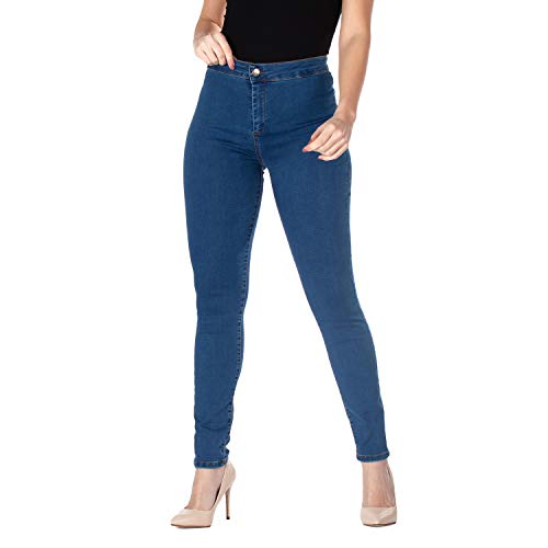 MAMAJEANS Jeans Damen High Waist Stretch, Skinny Hose, Baumwolle Jeggings - Made in Italy - Made in Italy (36 - S, Mittel) von MAMAJEANS