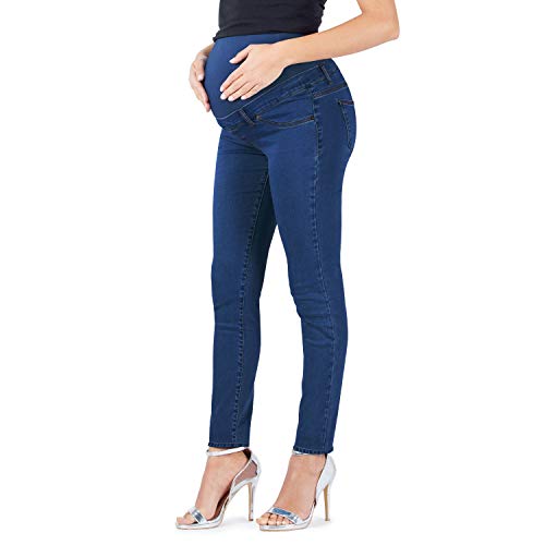 MAMAJEANS Milano - Umstandsjeans Damen Skinny Fit Jeggings, Mit Band Für die gesamte Schwangerschaft - Made in Italy (M - 38, Mittlere Wäsche) von MAMAJEANS