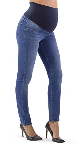 MAMAJEANS Roma - Schlanke Umstandsjeans, Elastisch und Bequem - Made in Italy (DE 44-2XL, Medium) von MAMAJEANS