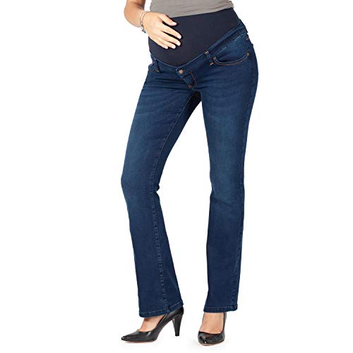 Mamajeans - Damen Hose Mutterschaft Bootcut Jeans - Made in Italy (Denim Blau 44 DE) von MAMAJEANS