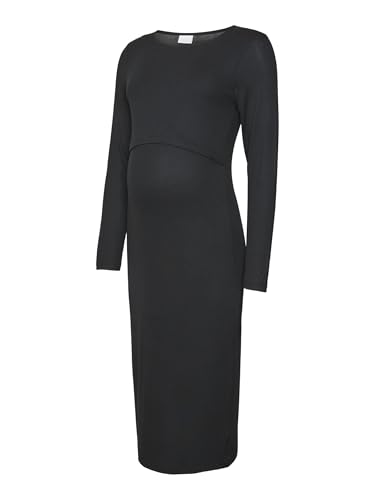 MAMA.LICIOUS Damen MLBRYNNA June LS JRS MIDI Dress 2F NOOS Kleid, Black, Medium von MAMALICIOUS