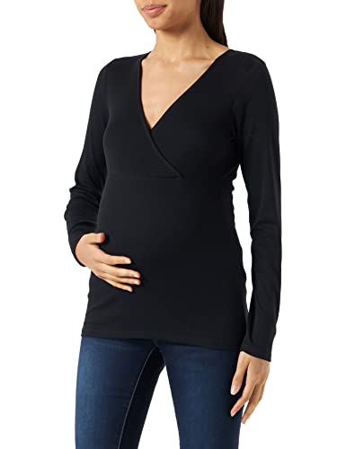 MAMALICIOUS Damen Mlemily Tess L/S Jrs Top 2f A., Schwarz, L von MAMALICIOUS