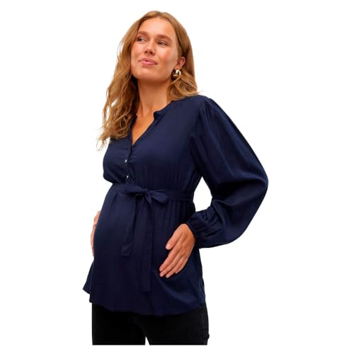 MAMA.LICIOUS Damen MLMERCY LIA L/S WO TOP 2F NOOS Blusen, Navy Blazer, X-Small von MAMALICIOUS