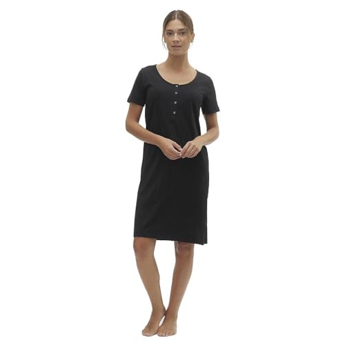 MAMA.LICIOUS Damen MLMIRA SOLID JRS Nightgown 2F A. E. NOOS Nachthemd, Schwarz, L von MAMALICIOUS