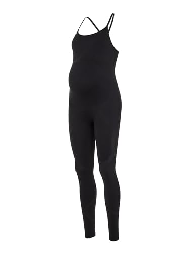 MAMA.LICIOUS Damen MLPAULETTE Strap Active NOOS Jumpsuit, Black, Small-Medium von MAMALICIOUS