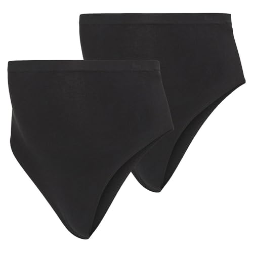 MAMA.LICIOUS Damen MLHEAL Cotton G-String 2-P A. NOOS Unterhose, Schwarz, S-M von MAMALICIOUS