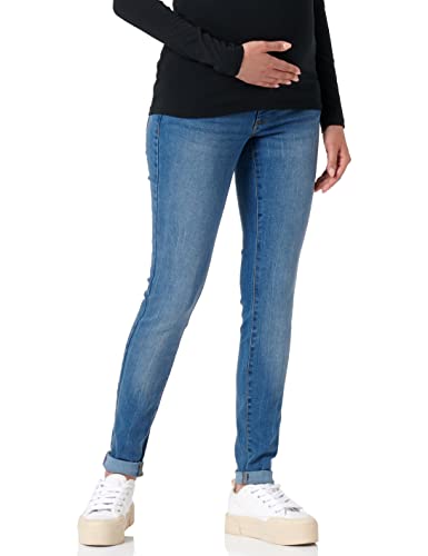 MAMALICIOUS Damen Vmmtanya Piping Vi349 Ga Noos Jeans, Medium Blue Denim, XL EU von MAMALICIOUS