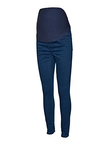 MAMALICIOUS Damen Jeans Echo Blue Denim L von MAMALICIOUS