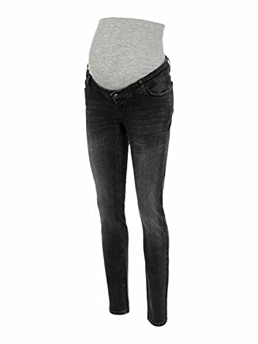 MAMALICIOUS Damen MLCALIFORNIEN ORG. Slim A. NOOS Jeans, Dark Grey Denim, Normal von MAMALICIOUS