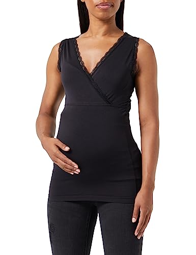 MAMA.LICIOUS Damen MLCROSSY Long LACE TOP 2F A. Umstandstop, Black, M-L von MAMALICIOUS