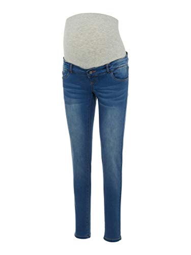 MAMALICIOUS Damen Mlfifty 002 Slim Jeans Noos, Blau (Medium Blue Denim), 31W / 32L von MAMALICIOUS