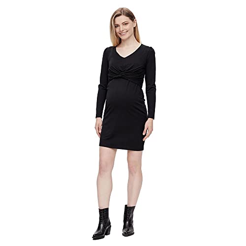 MAMALICIOUS Damen MLMACY L/S Jersey ABK Dress 2F A. NOOS Kleid, Black, XL von MAMALICIOUS