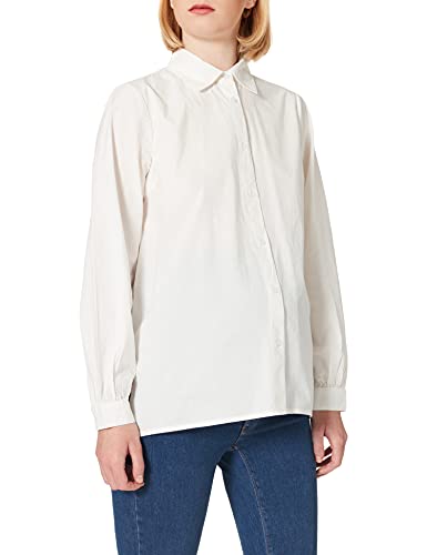 MAMALICIOUS Damen MLNANNA L/S Woven Shirt A. NOOS Bluse, Bright White, Normal von MAMALICIOUS