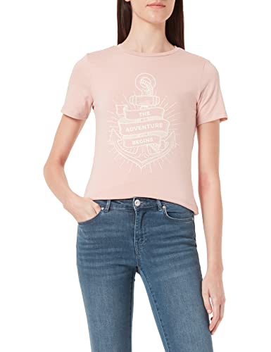 MAMALICIOUS Damen Mlocean S/S Jersey Top A., Pale Mauve/Detail:embroidery, L von MAMALICIOUS