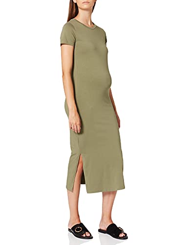 MAMALICIOUS Damen MLSANNI S/S MIDI Jersey Dress Kleid, Dusty Olive, M von MAMALICIOUS