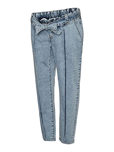 MAMALICIOUS Damen Mlcedar Cropped Regular Jeans, Light Blue Denim/Detail:washed, 27W / 32L EU von MAMALICIOUS