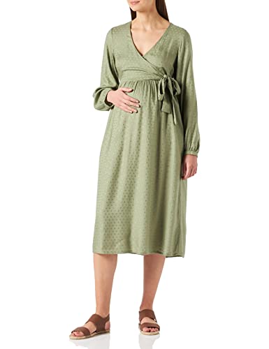 MAMALICIOUS Damen Mlcille Tess L/S Woven Midi Dress 2f, Sea Spray, L von MAMALICIOUS