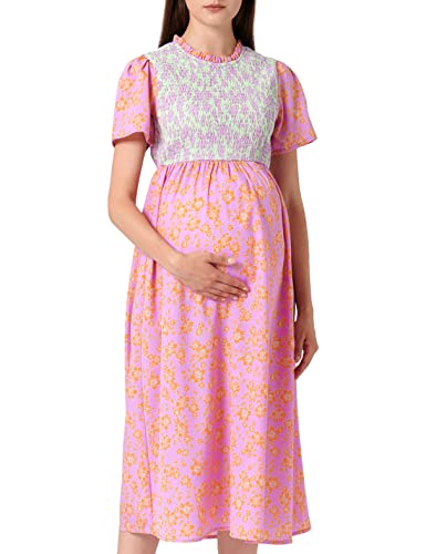 MAMALICIOUS Damen Mldante S/S Wo Midi Dress A., Pistachio Green/Aop:2 Different Print Mix, S von MAMALICIOUS
