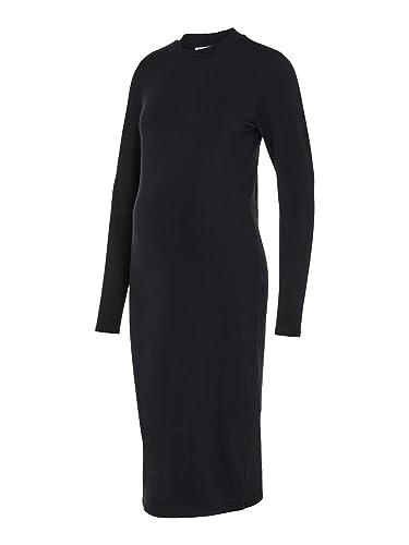 MAMALICIOUS Damen Mleva L/S Jrs Midi Hn A. Noos Dress, Schwarz, XS EU von MAMALICIOUS