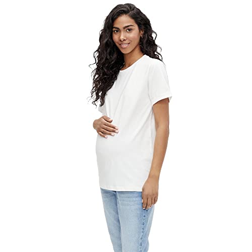 MAMALICIOUS Damen Mleva S/S Jersey Top A. Noos T Shirt, Optical Snow, S EU von MAMALICIOUS