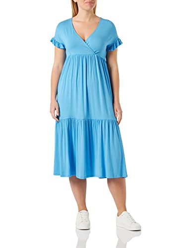 MAMALICIOUS Damen Mlhelen Tess Ss Jrs Midi Dress 2f A., Azure Blue, S von MAMALICIOUS