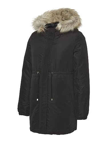 MAMALICIOUS Damen Mljessi 2in1 Short Parka A. Noos Winterjacke, Schwarz, L EU von MAMALICIOUS