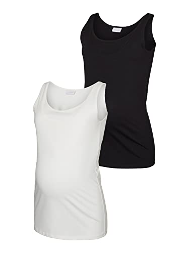 MAMALICIOUS Damen Mlkerrie Nell Sl Jrs Top 2f 2-p A., Black1, XS von MAMALICIOUS