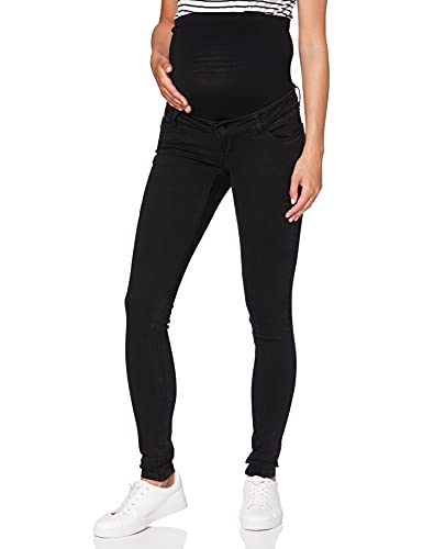 MAMALICIOUS Damen Mllola Slim Black Jeans A. Mlmercy 3 4 Woven Tunic Noos, Black, 31W 32L EU von MAMALICIOUS