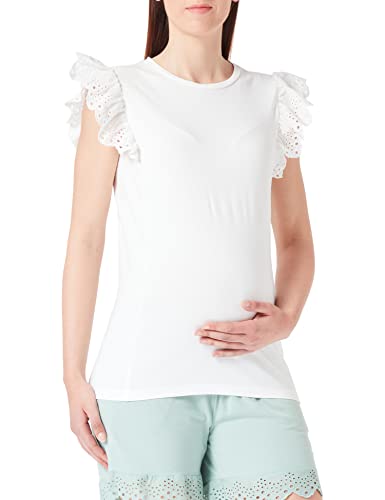 MAMALICIOUS Damen Mlmaya Sl Jrs Top A., Weiß, L von MAMALICIOUS