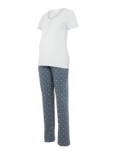 MAMALICIOUS Damen Mlmira Star Ss Jrs Pyjamas 2f A. E. Noos, Gray Dawn/Aop:star, XS von MAMALICIOUS