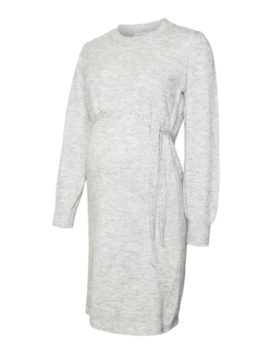 MAMALICIOUS Damen Mlnewanne L/S Abk Knit Dress A. Noos, Light Grey Melange, L MAMALICIOUS Damen Mlnewanne L/S Abk Knit Dress A. Noos, Light Grey Melange, L von MAMALICIOUS