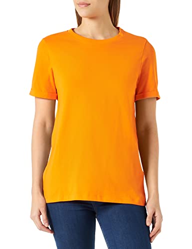 MAMALICIOUS Damen Mlneweva Ss Jrs Top, Vibrant Orange, L von MAMALICIOUS