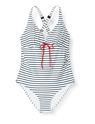 MAMALICIOUS Damen Mlnewjose Stripe Swimsuit Recycled A. Badeanzug, Snow White/Stripes:black Iris Stripes, L EU MAMALICIOUS Damen Mlnewjose Stripe Swimsuit Recycled A. Badeanzug, Snow White/Stripes:black Iris Stripes, L EU von MAMALICIOUS