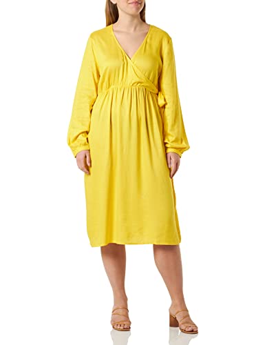 MAMALICIOUS Damen Mlramone Tess L/S Wo Uk Dress Kleid, Maize, M EU von MAMALICIOUS