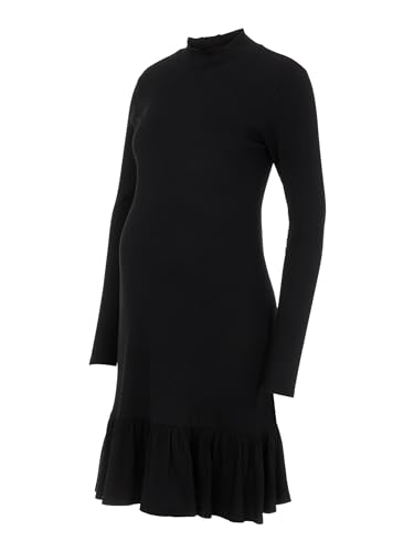 MAMALICIOUS Damen Mlrosina L/S Jrs Abk Dress A., Schwarz, L von MAMALICIOUS