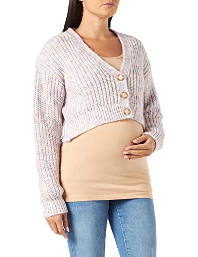 MAMALICIOUS Damen Mlsabine L/S Cropped Knit Cardigan, Bog/Detail:spacedyed Yarn, M von MAMALICIOUS