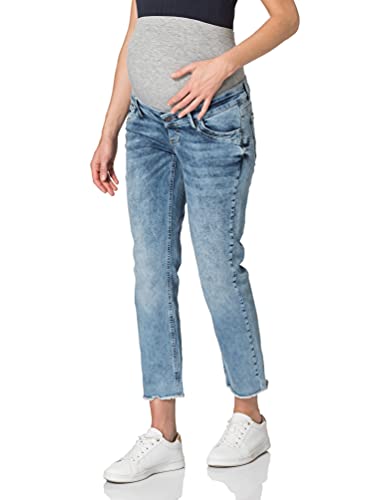 MAMALICIOUS Damen Mltrinity Cropped Slim A. Jeans, Light Blue Denim, 33 EU von MAMALICIOUS