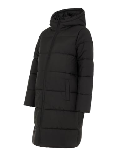 MAMALICIOUS Damen Mlursa Long Jacket A., Schwarz, L von MAMALICIOUS