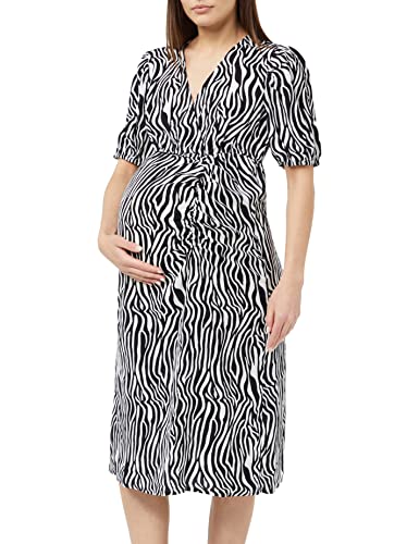 MAMALICIOUS Damen Mlzebra Wo 2/4 Dress Kleid, Black/Pattern:black And Snow White, M EU von MAMALICIOUS