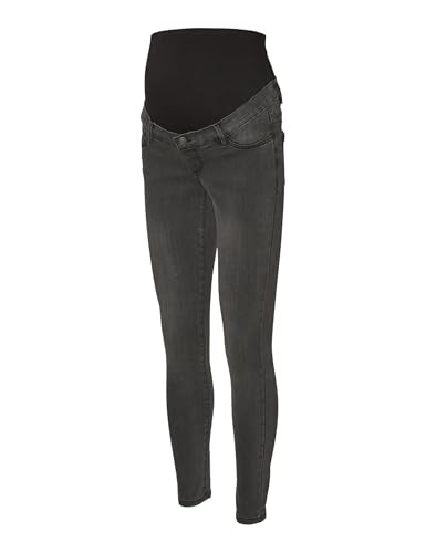 MAMALICIOUS Damen Vmmtanya Mr S Piping Jeans Vi207 Ga Noos, Dark Grey Denim, XS von MAMALICIOUS