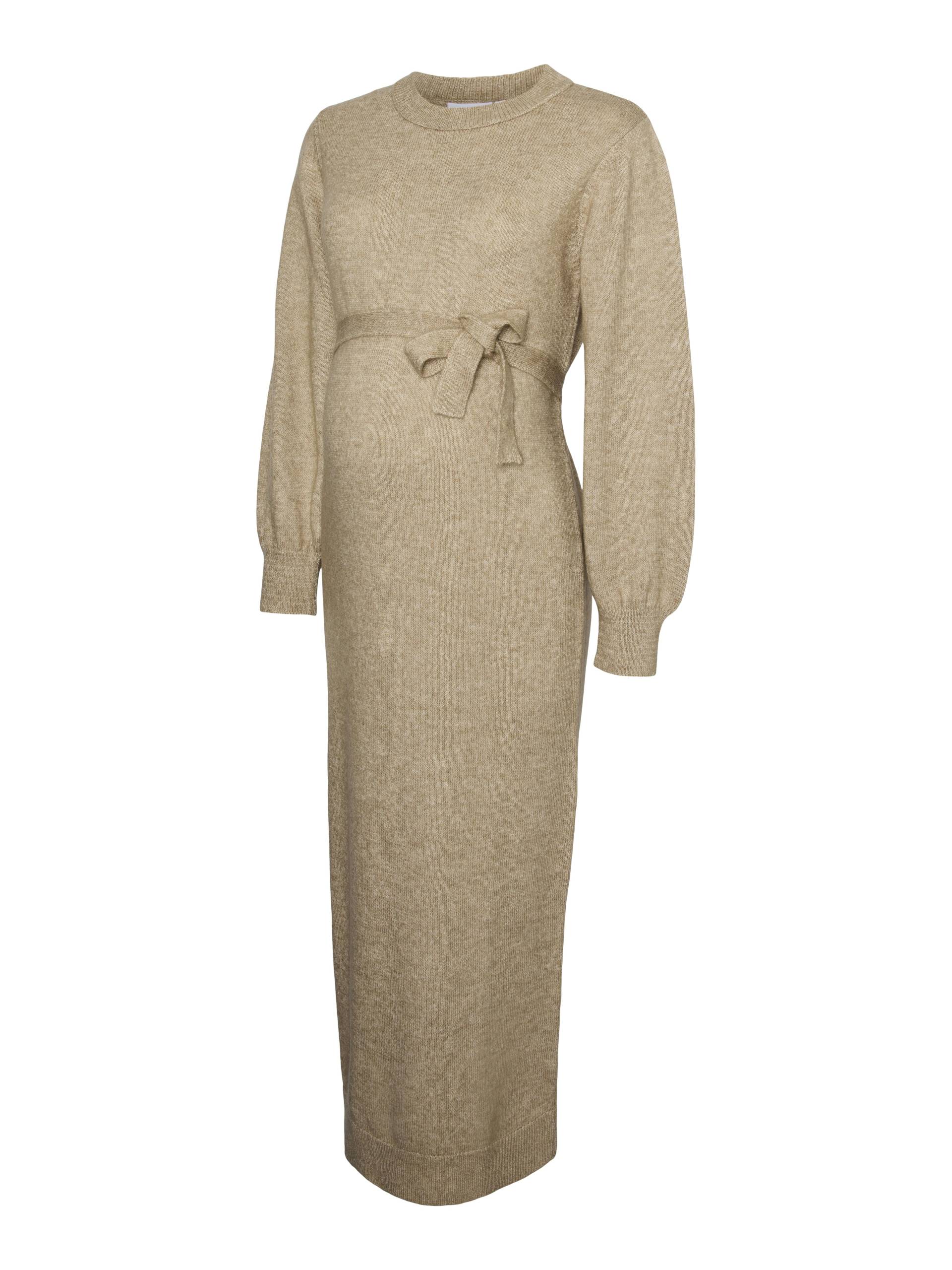 MAMALICIOUS - MLNEWANNE L/S KNIT AL DRESS natural melange - Gr. - XL von MAMALICIOUS