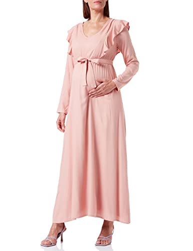 MAMALICIOUS Damen Mlbeca Mary L/S Maxi Dress 2f A. Eid, Misty Rose, L von MAMALICIOUS