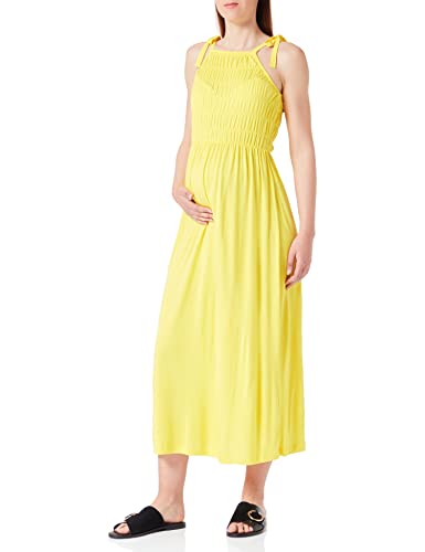 MAMALICIOUS Damen Mlelettra Sl JRS Uk Dress Umstandskleid, Vibrant Yellow, M EU von MAMALICIOUS