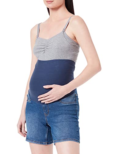 MAMALICIOUS Women's MLAMY Skinny V. Shorts, Medium Blue Denim, M von MAMALICIOUS