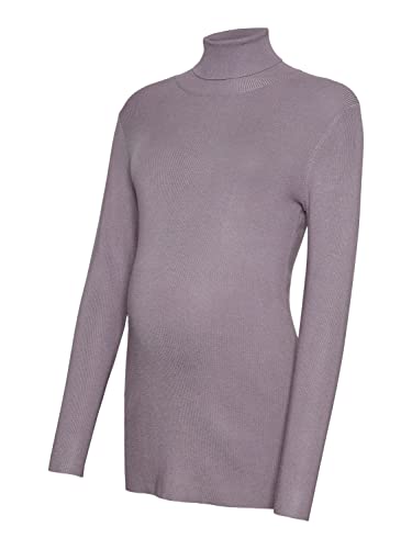 MAMALICIOUS Damen Mljacina L/S Knit Rollneck Top A., Purple Ash, M von MAMALICIOUS