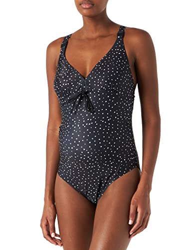 MAMALICIOUS Damen Mlrussel Dot Swimsuit 2f A. Noos Badeanzug, Black/Aop:dots, L EU von MAMALICIOUS