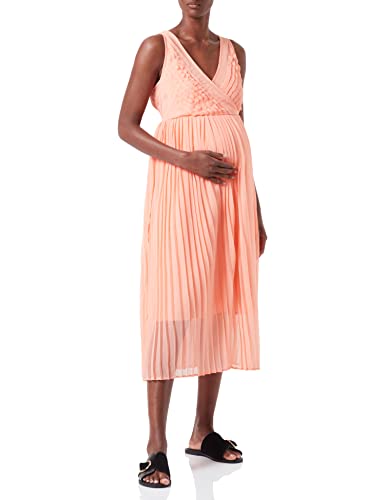 MAMA.LICIOUS Women's MLTAYLOR S/L Woven PLISSÉ MIDI Dress A. Kleid, Desert Flower, M von MAMALICIOUS