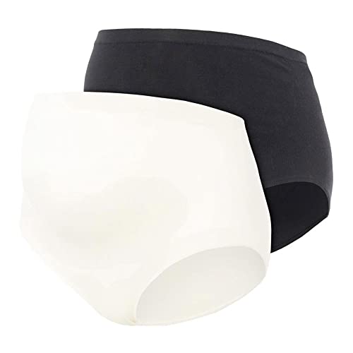 MAMALICIOUS Damen Mlheal Cotton Panties 2-p A.noos, Black/Pack:white, L-XL von MAMALICIOUS