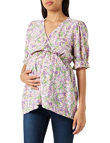 MAMALICIOUS Damen Mlsarah Tess 2/4 Wo Top 2f A., Irish Green/Aop:small Flower Print, L von MAMALICIOUS