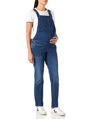 MAMALICIOUS Damen Mlsinna Straight Denim Dungaree, Blau, 30-32 von MAMALICIOUS